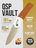 Нож QSP Vault, Stonewash-Satin 14C28N, Silver Bolster/Micarta Tan, QS157-C1 Нож QSP Vault, Stonewash-Satin 14C28N, Silver Bolster/Micarta Tan, QS157-C1